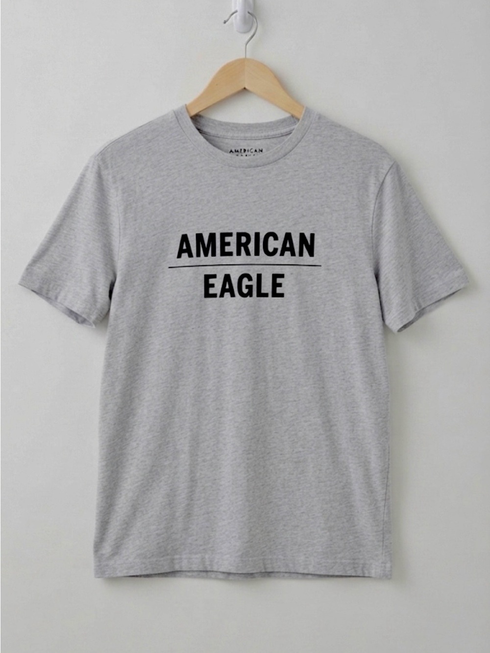 American Eagle Logo Tee Casual Everyday Gray Men’s Medium